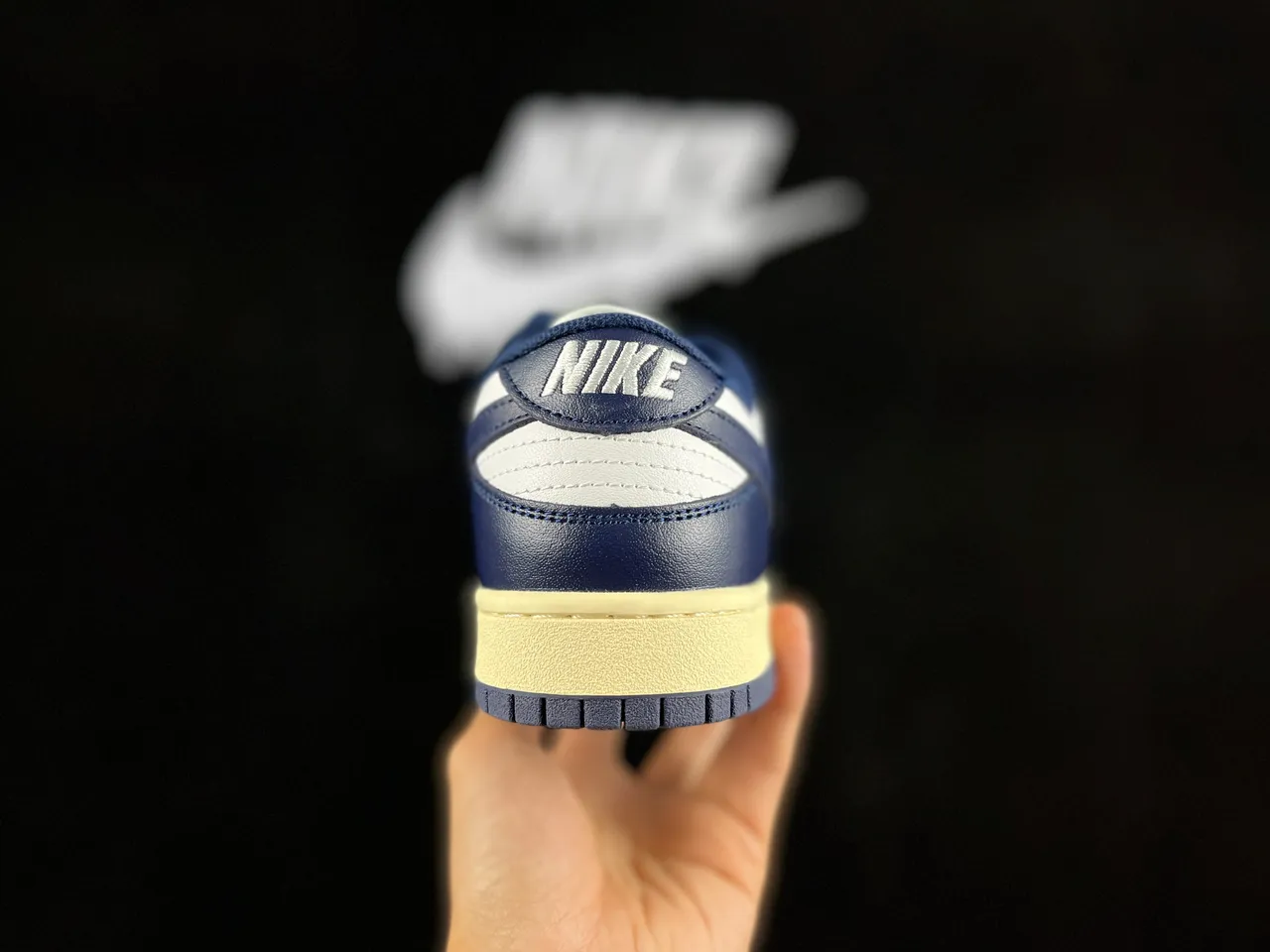 Nike Dunk Low Navy and White Lifestyle Sneakers 5