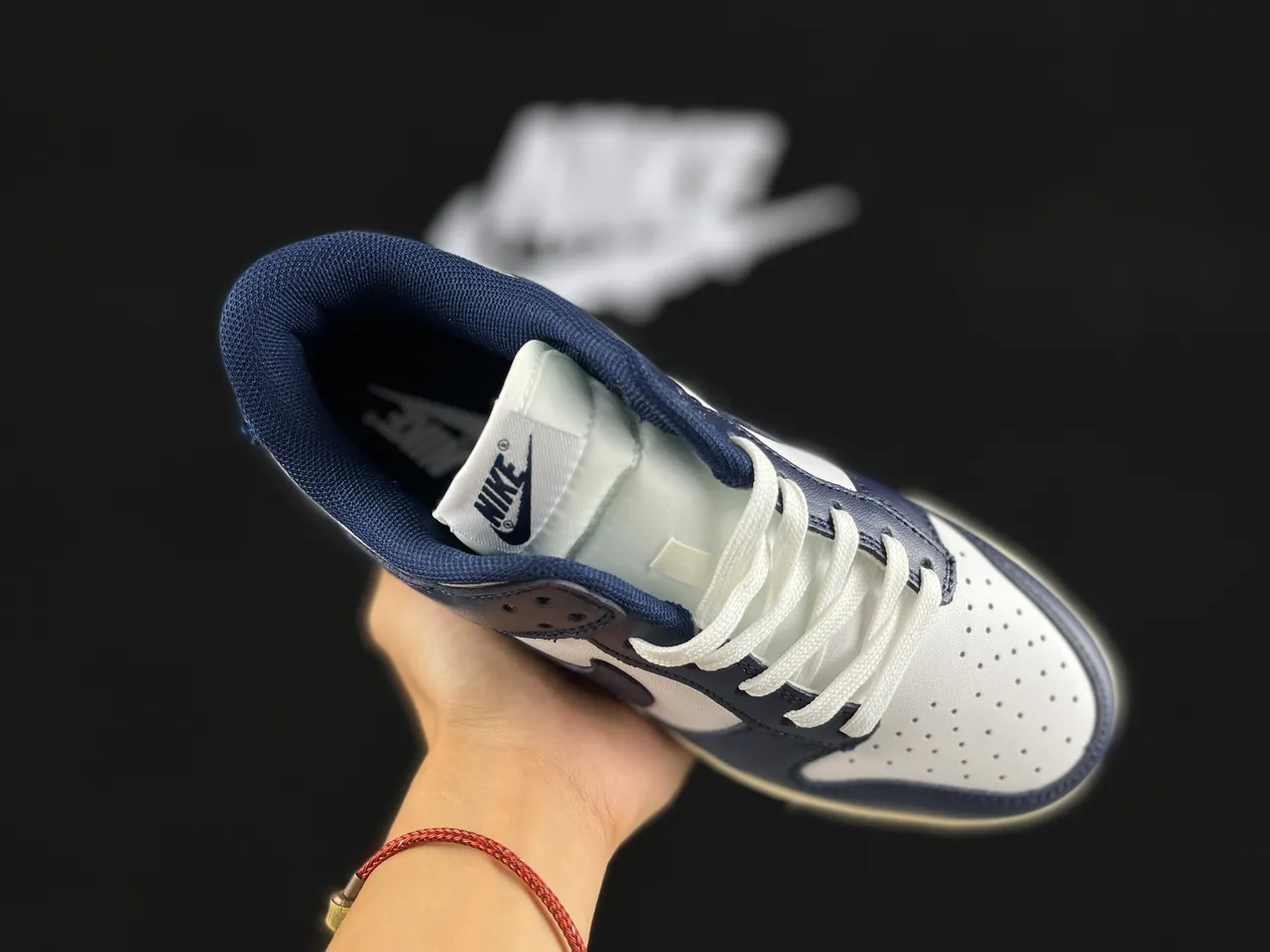 Nike Dunk Low Navy and White Lifestyle Sneakers 8