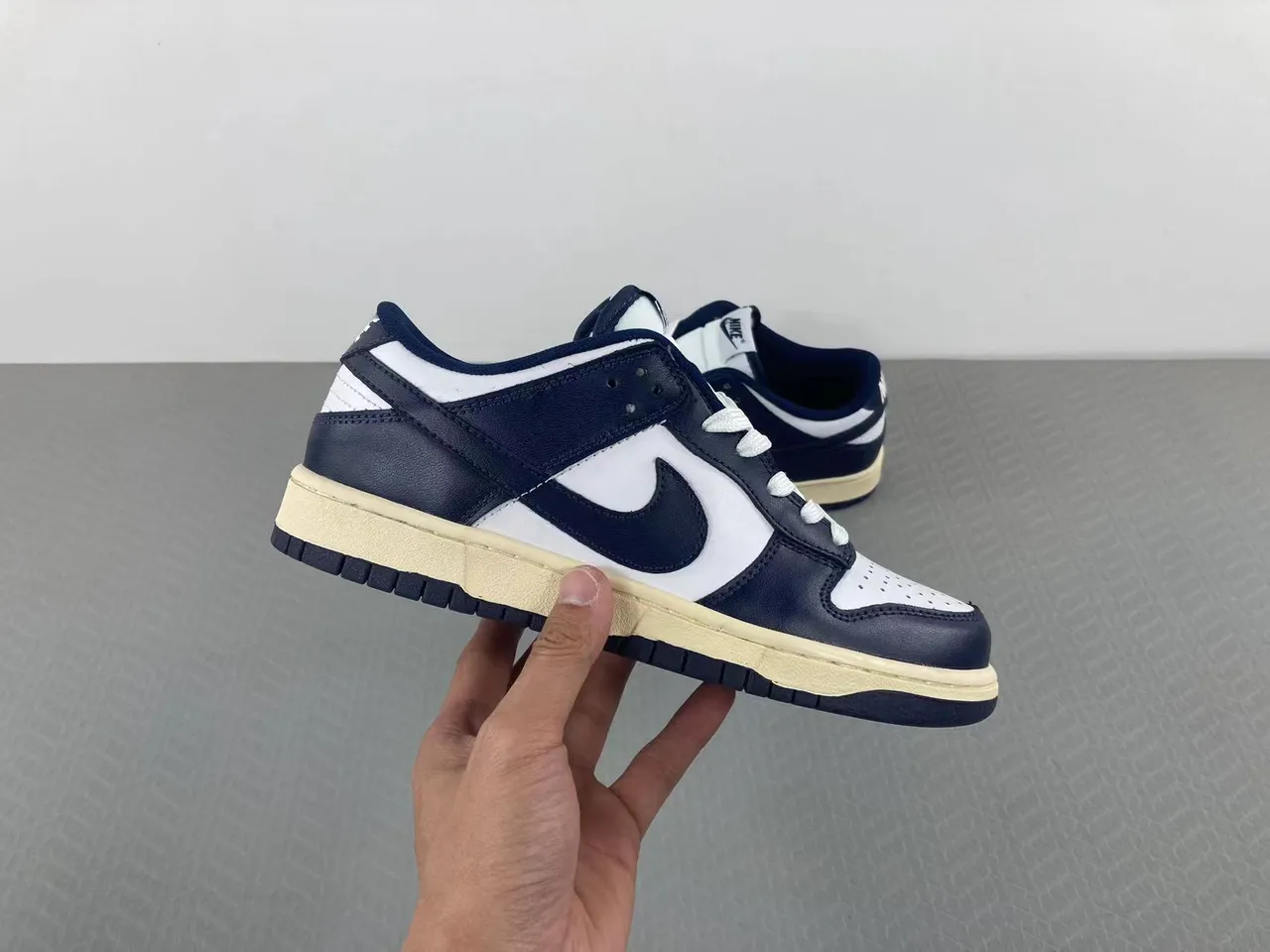 Nike Dunk Low Navy and White Lifestyle Sneakers 10