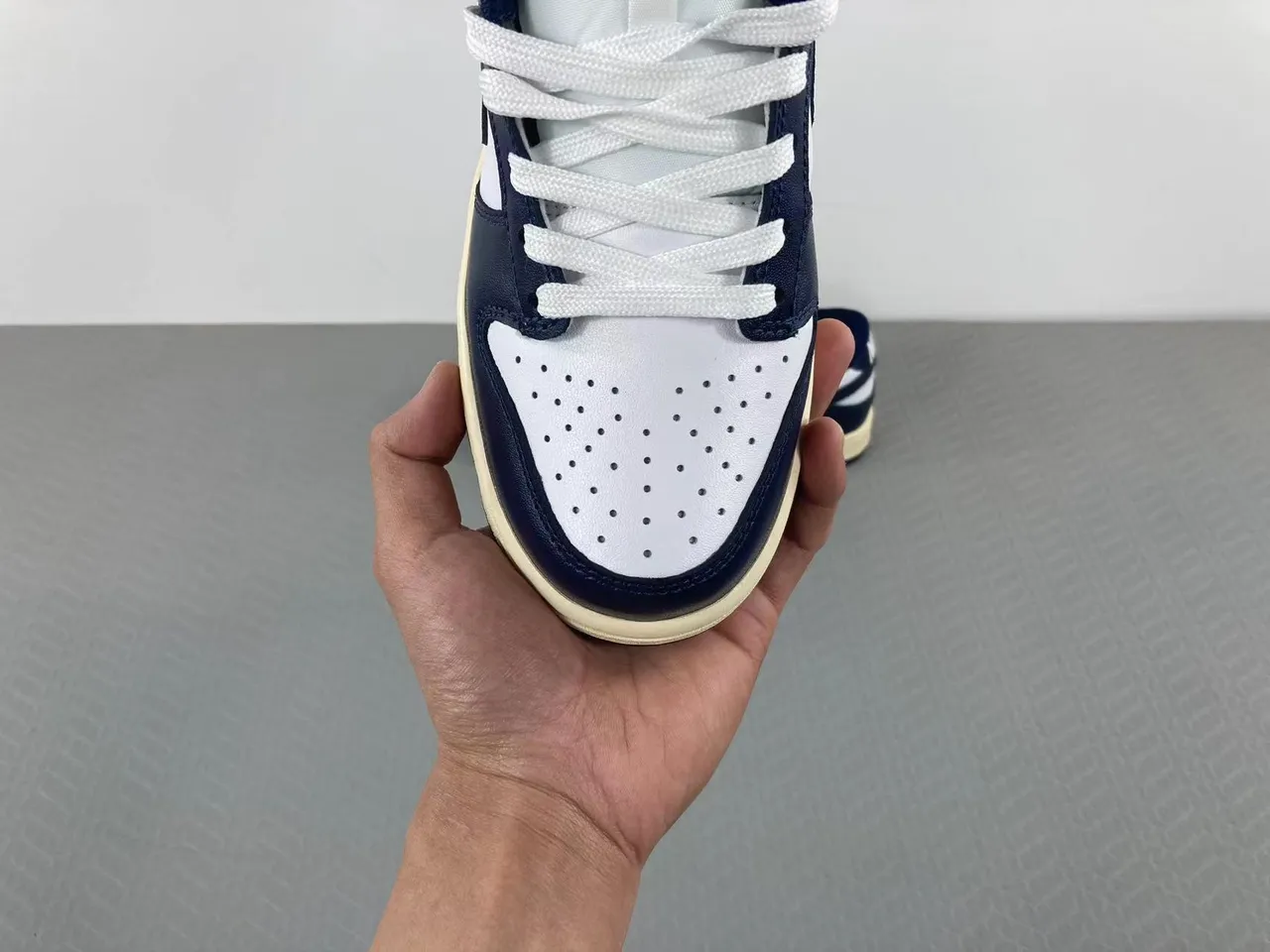 Nike Dunk Low Navy and White Lifestyle Sneakers 12
