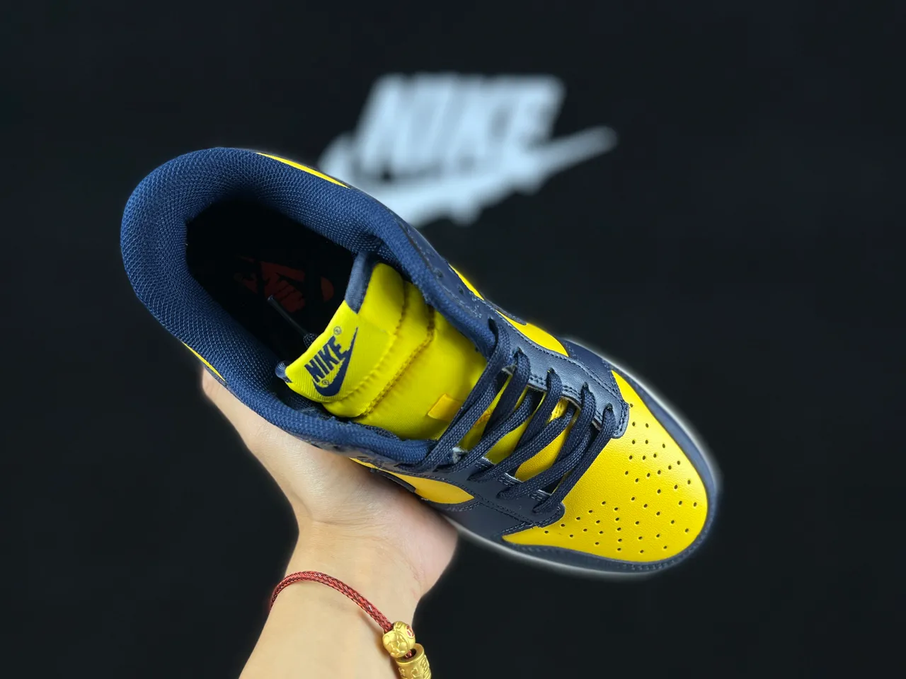 Nike Dunk Low Navy and Yellow Lifestyle Sneakers 3