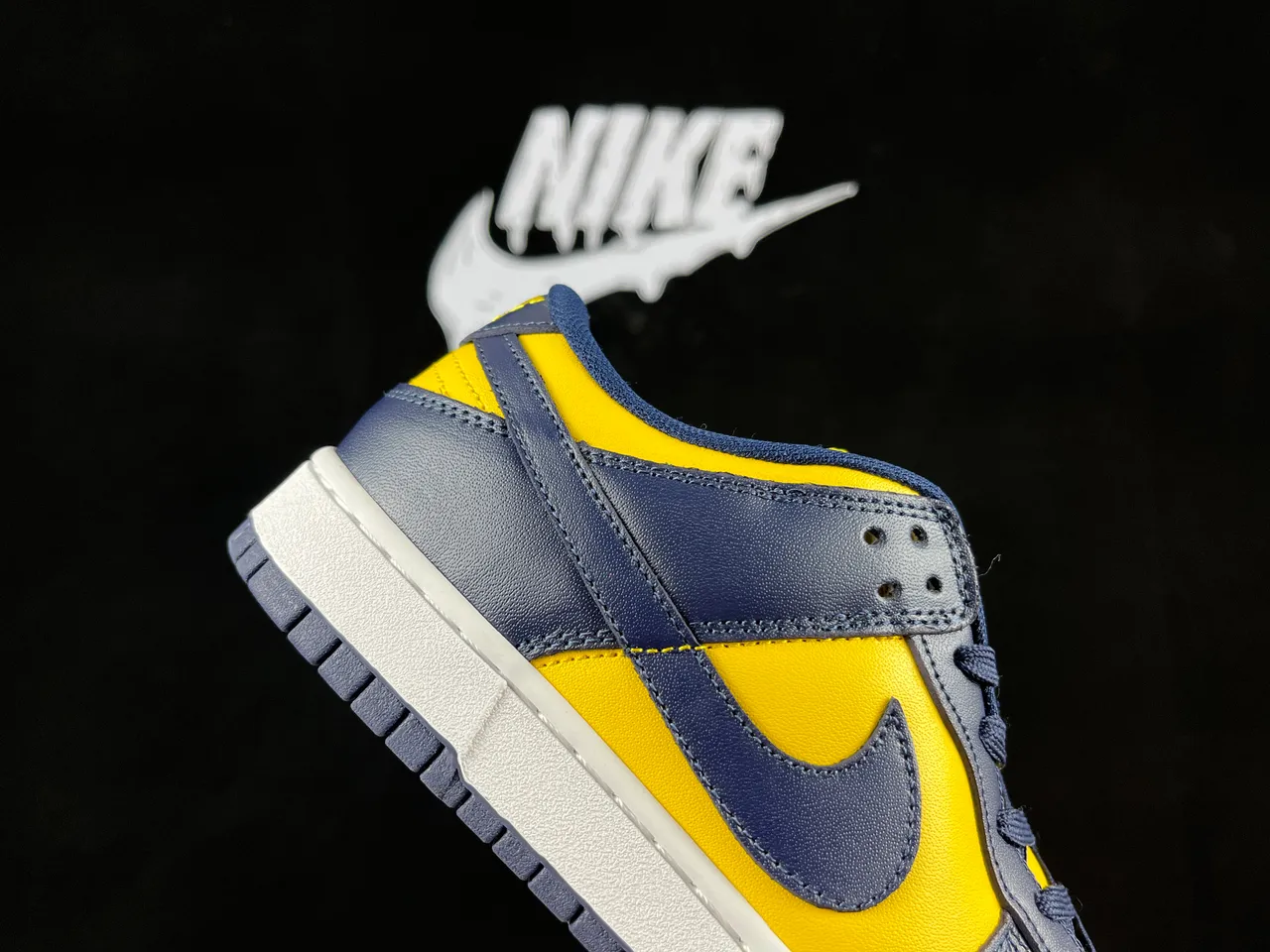 Nike Dunk Low Navy and Yellow Lifestyle Sneakers 4