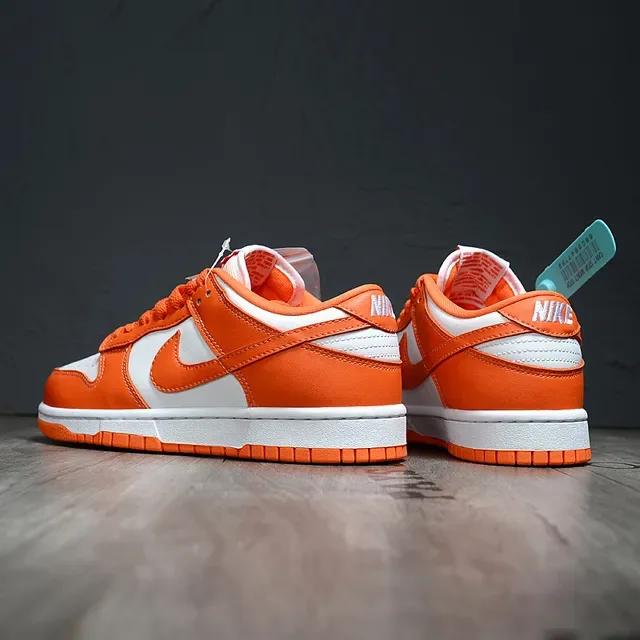Nike Dunk Low Orange and White Lifestyle Sneakers 4