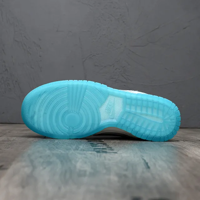 Nike Dunk Low White and Light Blue Lifestyle Sneakers 5