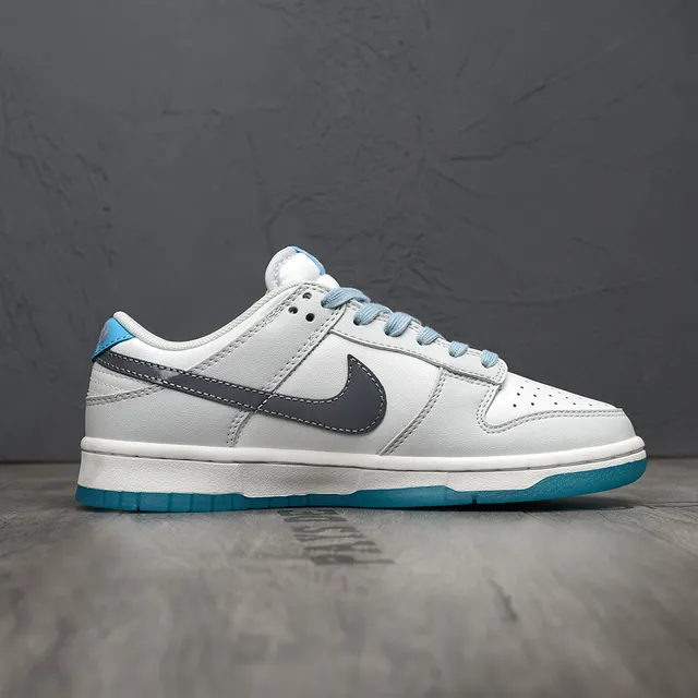 Nike Dunk Low White and Light Blue Lifestyle Sneakers 6