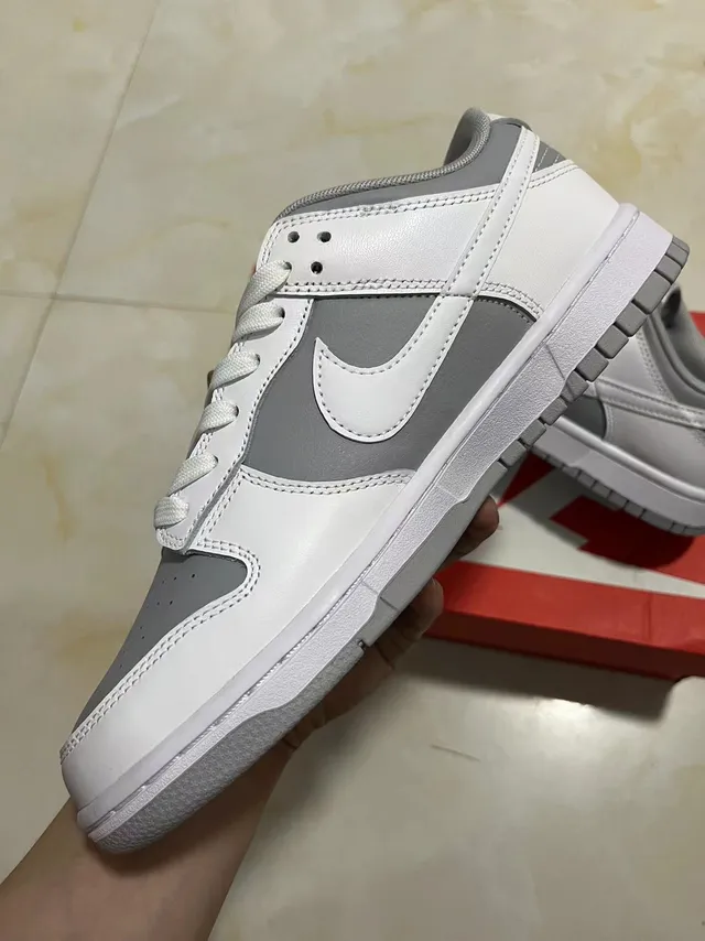 Nike Dunk Low White Gray Lifestyle Sneakers 3