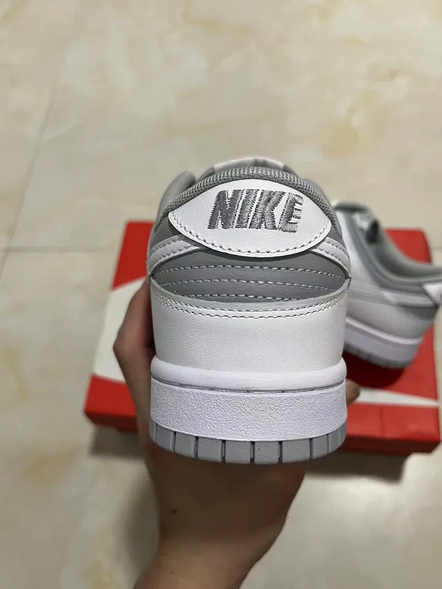Nike Dunk Low White Gray Lifestyle Sneakers 4