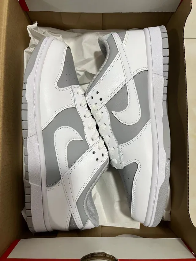 Nike Dunk Low White Gray Lifestyle Sneakers 6