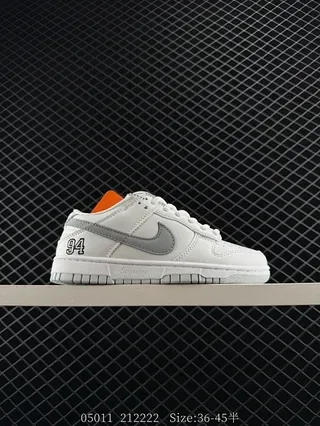 Nike Dunk Low White Gray Orange Lifestyle Sneakers 2