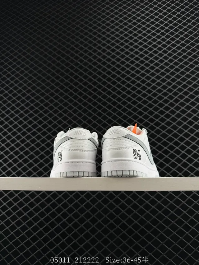 Nike Dunk Low White Gray Orange Lifestyle Sneakers 3