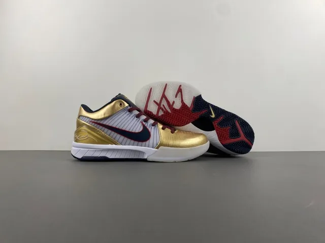 Nike Gold Navy Metallic Textured Upper Striped Mesh Mid-Panel Basketball Shoes 13