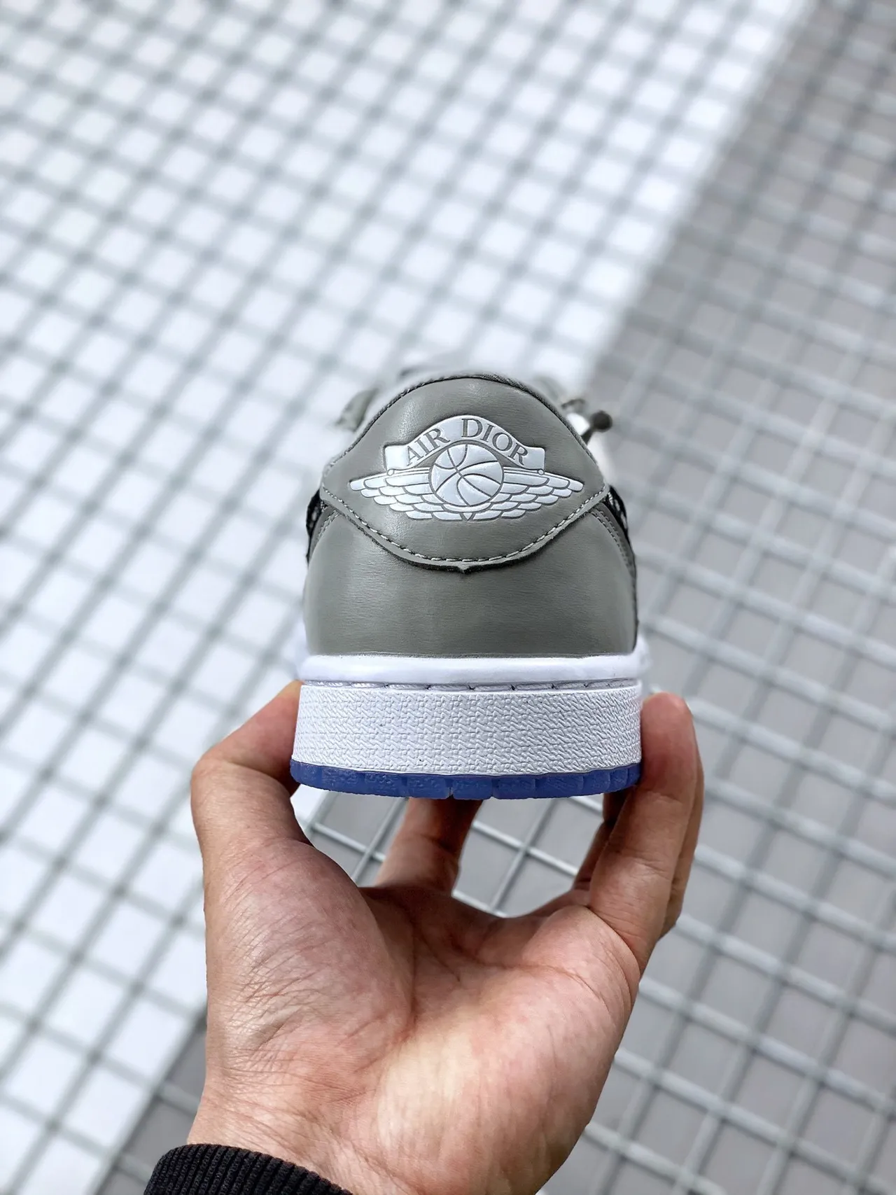 Nike Gray Blue Low-Top Silhouette Leather Upper Lifestyle Sneakers 3