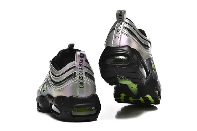 Nike Gray Green Layered Synthetic/mesh Upper Dual Visible Air Cushioning Units Lifestyle Sneakers 2