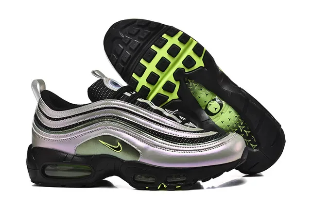 Nike Gray Green Layered Synthetic/mesh Upper Dual Visible Air Cushioning Units Lifestyle Sneakers 5