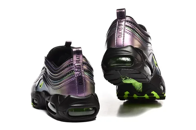 Nike Gray Green Layered Synthetic/mesh Upper Dual Visible Air Cushioning Units Lifestyle Sneakers 8