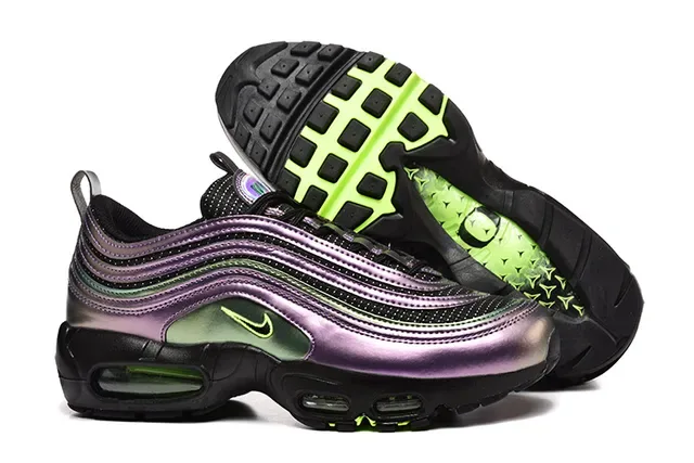Nike Gray Green Layered Synthetic/mesh Upper Dual Visible Air Cushioning Units Lifestyle Sneakers 11