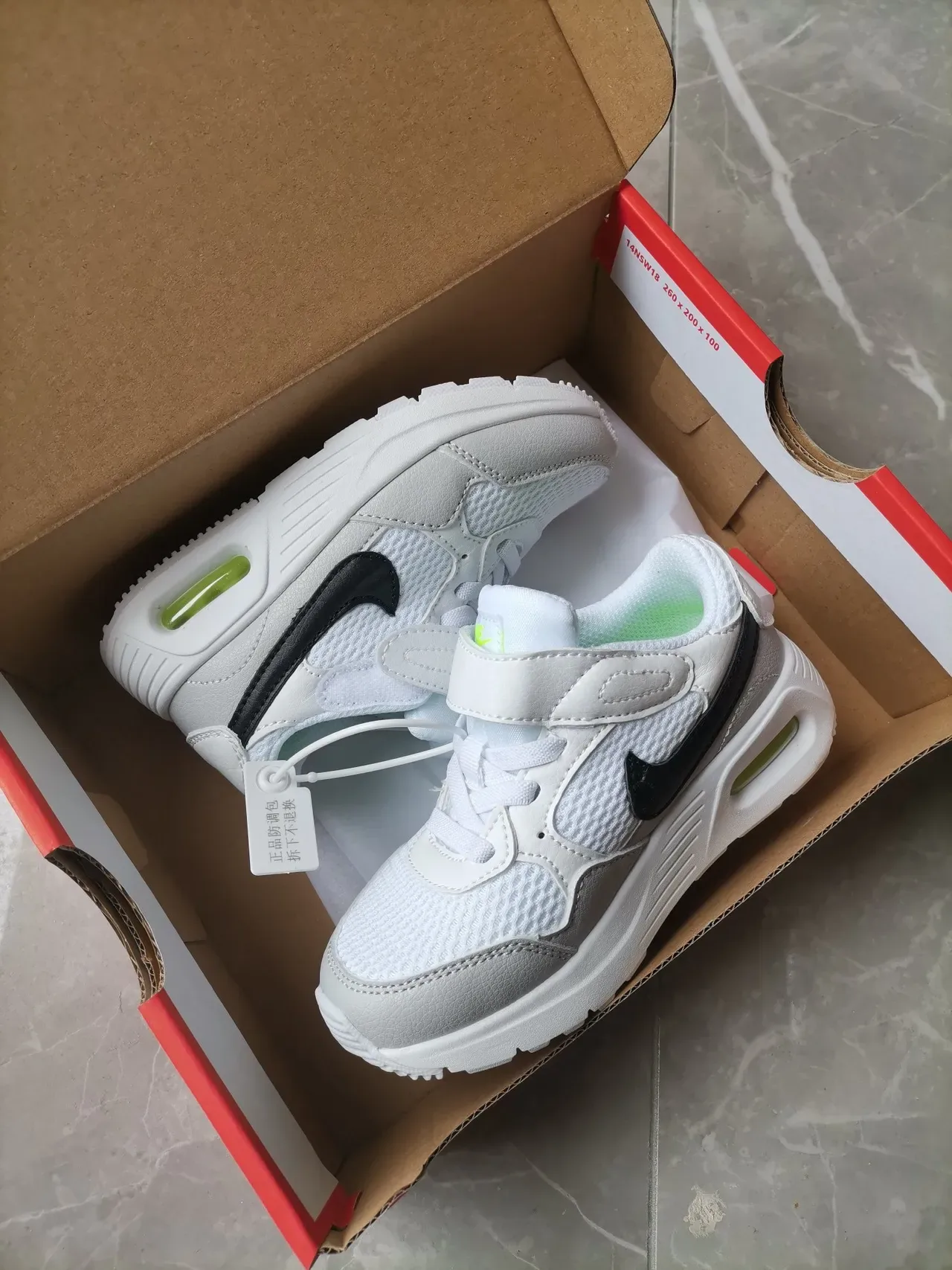 Nike Gray Green Low-Top Hook-and-Loop Strap Lifestyle Sneakers 21