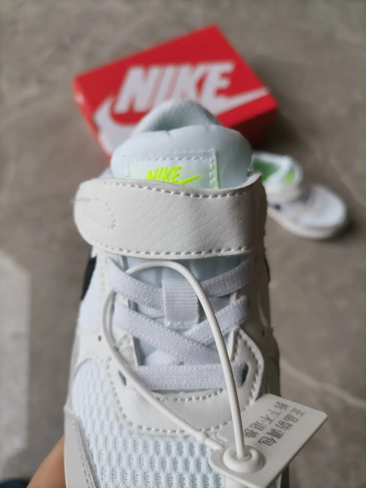 Nike Gray Green Low-Top Hook-and-Loop Strap Lifestyle Sneakers 23