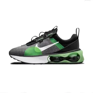 Nike Gray Green Mesh And Synthetic Overlay Upper Visible Heel Air Unit Lifestyle Sneakers