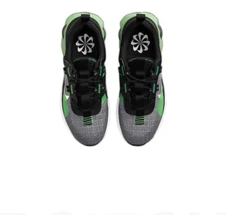 Nike Gray Green Mesh And Synthetic Overlay Upper Visible Heel Air Unit Lifestyle Sneakers 3