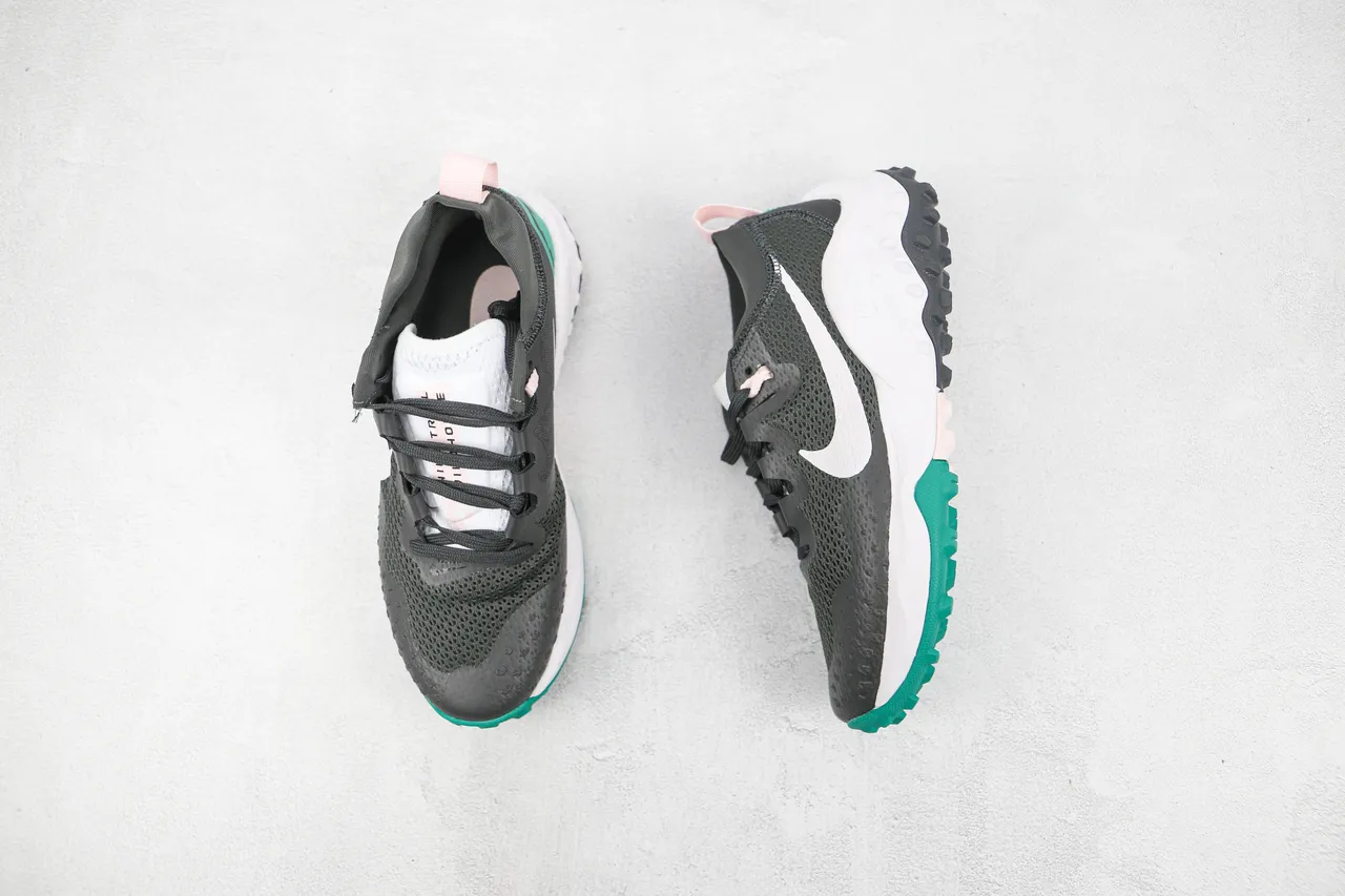 Nike Gray Green Mesh Upper Sculpted Midsole Running Shoes 3