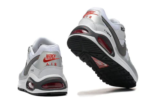Nike Gray Red Layered Synthetic And Mesh Upper Visible Rear Air Max Unit Lifestyle Sneakers 2