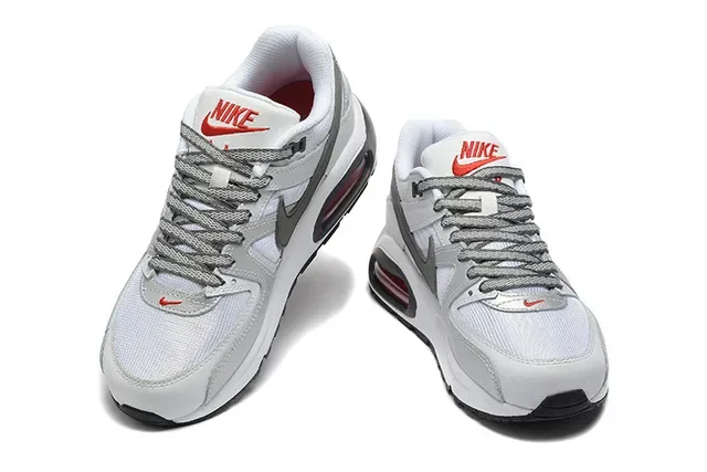 Nike Gray Red Layered Synthetic And Mesh Upper Visible Rear Air Max Unit Lifestyle Sneakers 3