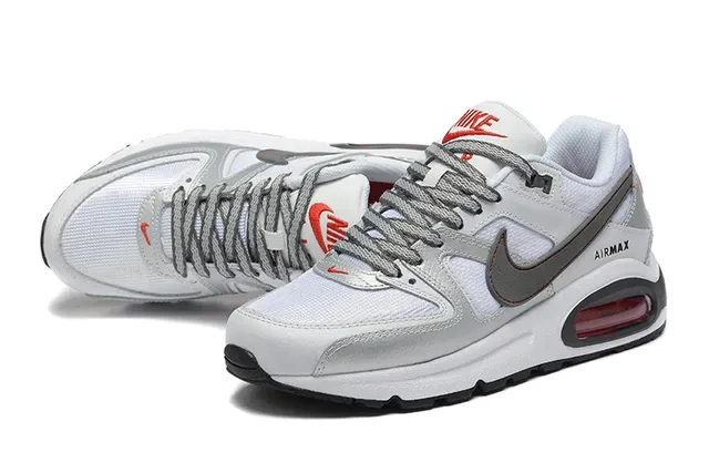 Nike Gray Red Layered Synthetic And Mesh Upper Visible Rear Air Max Unit Lifestyle Sneakers 4