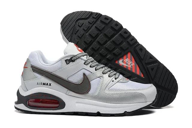 Nike Gray Red Layered Synthetic And Mesh Upper Visible Rear Air Max Unit Lifestyle Sneakers 5
