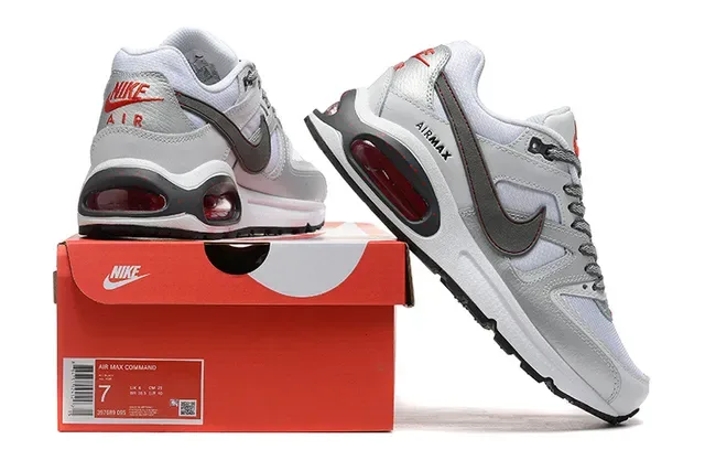 Nike Gray Red Layered Synthetic And Mesh Upper Visible Rear Air Max Unit Lifestyle Sneakers 6