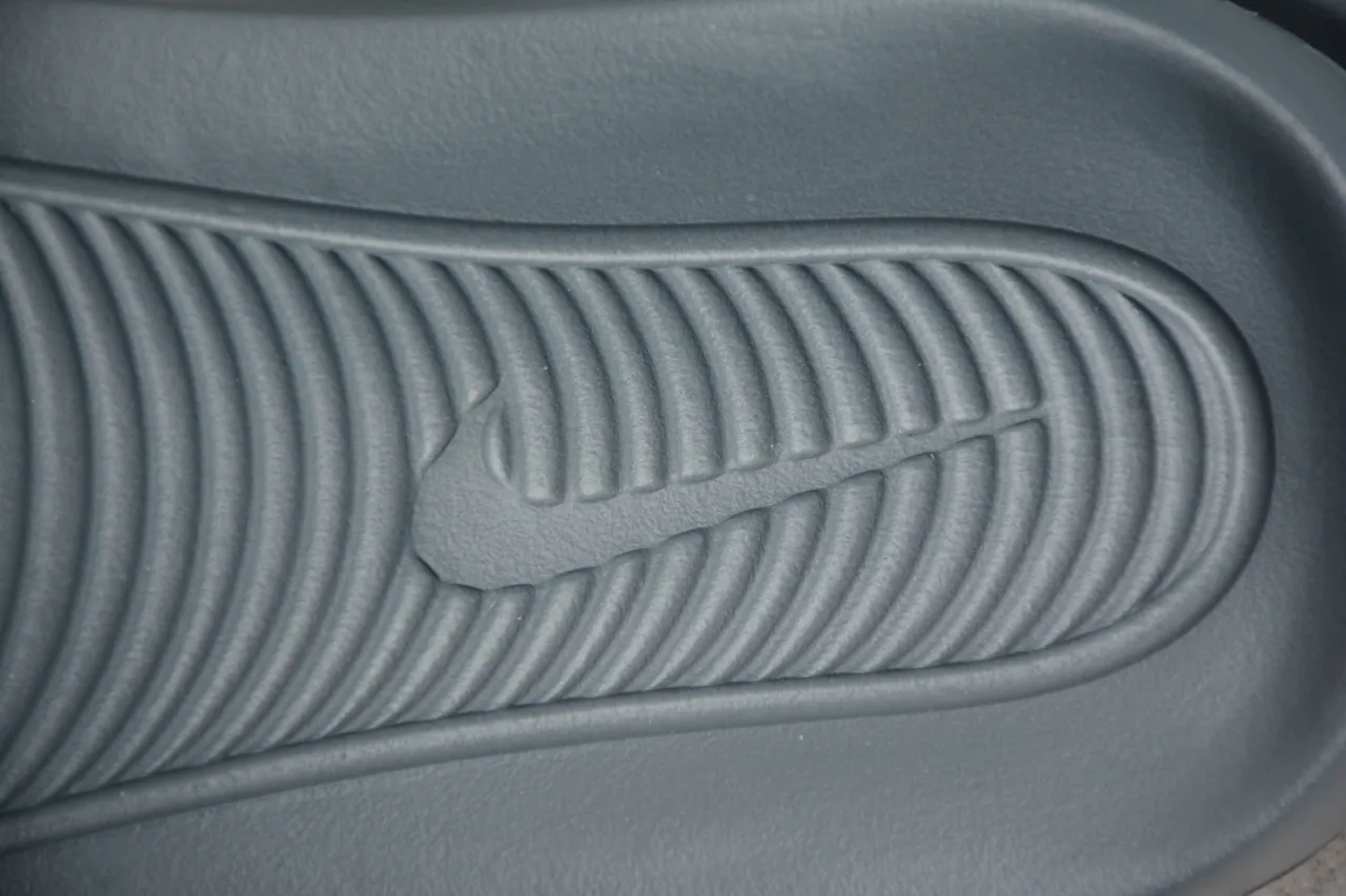 Nike Gray Yellow Single-Strap Slide Padded Fabric Slippers 3