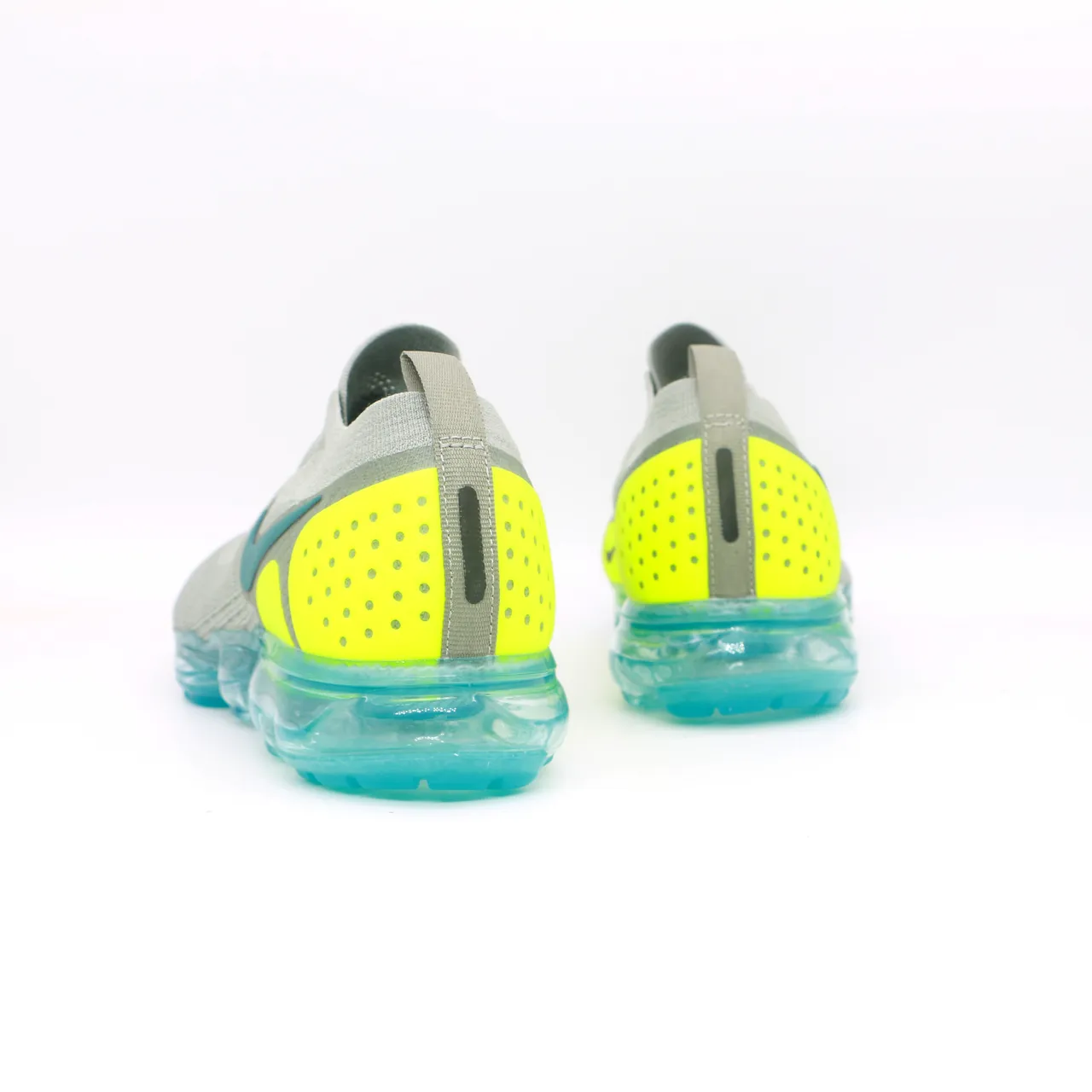 Nike Gray Yellow Slip-On Knit Upper Visible Air Cushioning Lifestyle Sneakers 4