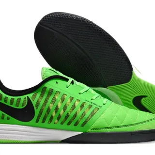 Nike Green Black Low-Top Quilted Toe Indoor Soccer Shoes