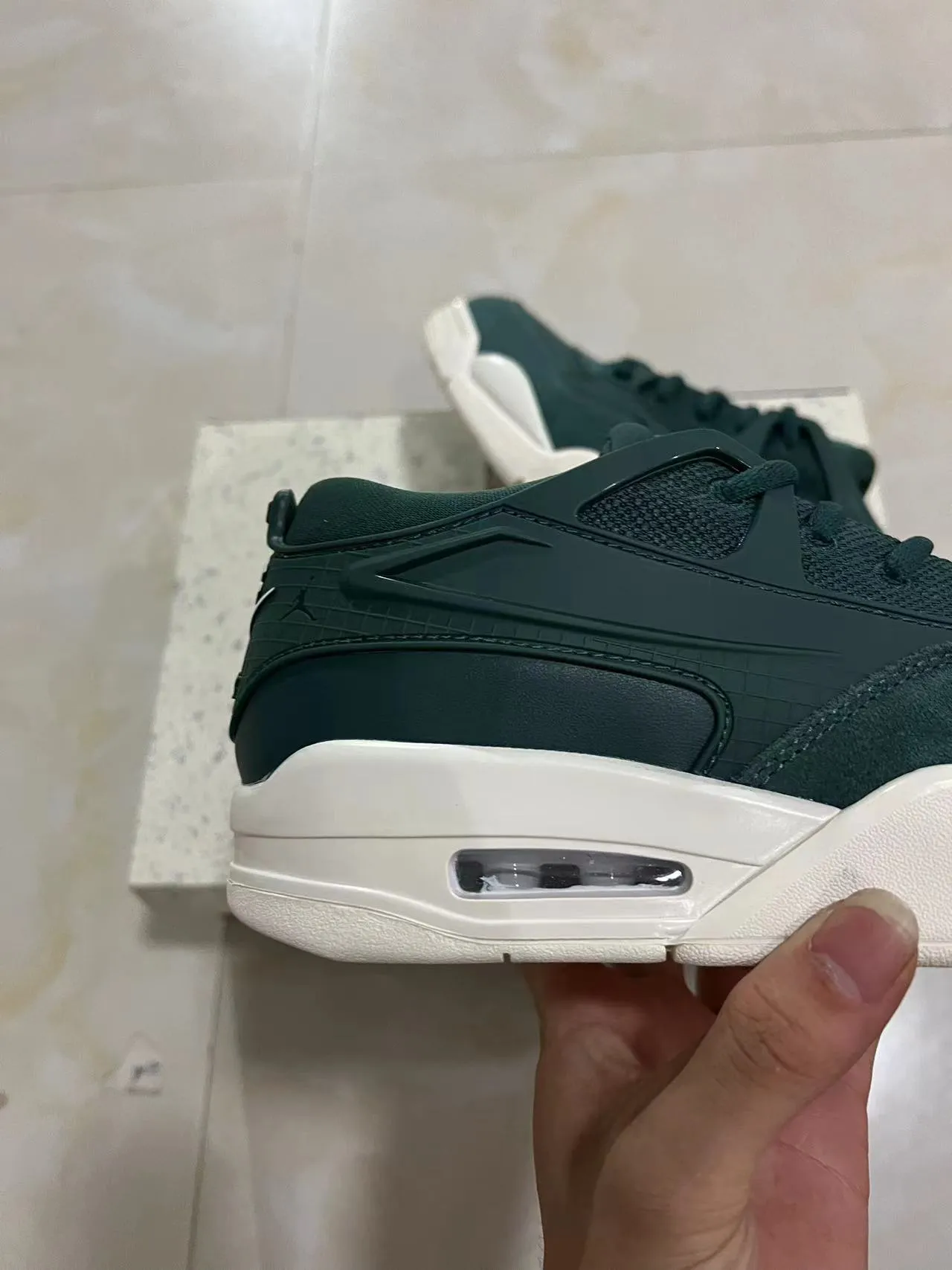 Nike Green White Layered Upper Suede And Mesh Construction Sneakers 7