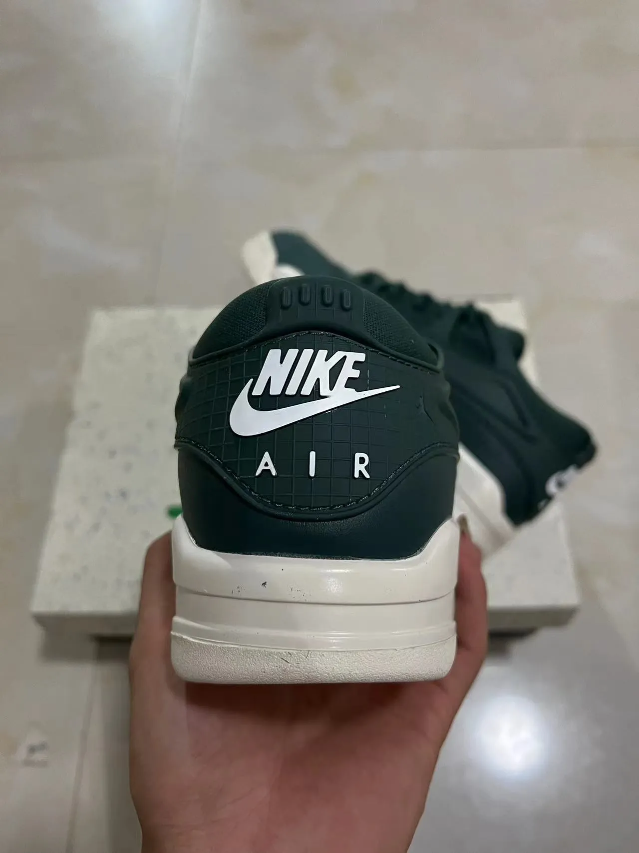Nike Green White Layered Upper Suede And Mesh Construction Sneakers 8