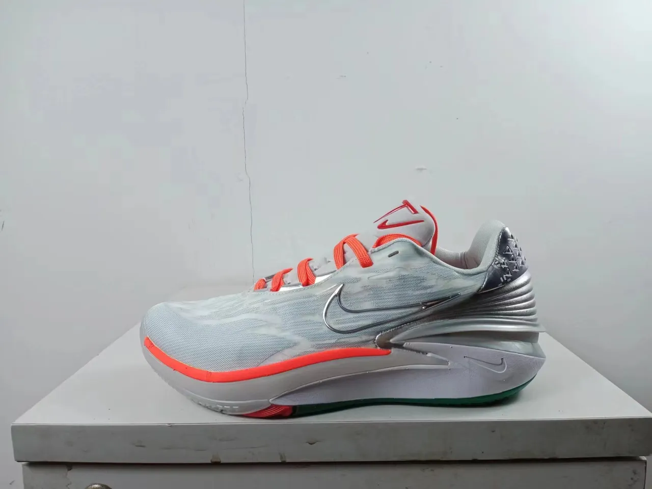 Nike GT Cut 2 Silver Gray Orange Basketball Shoes 2