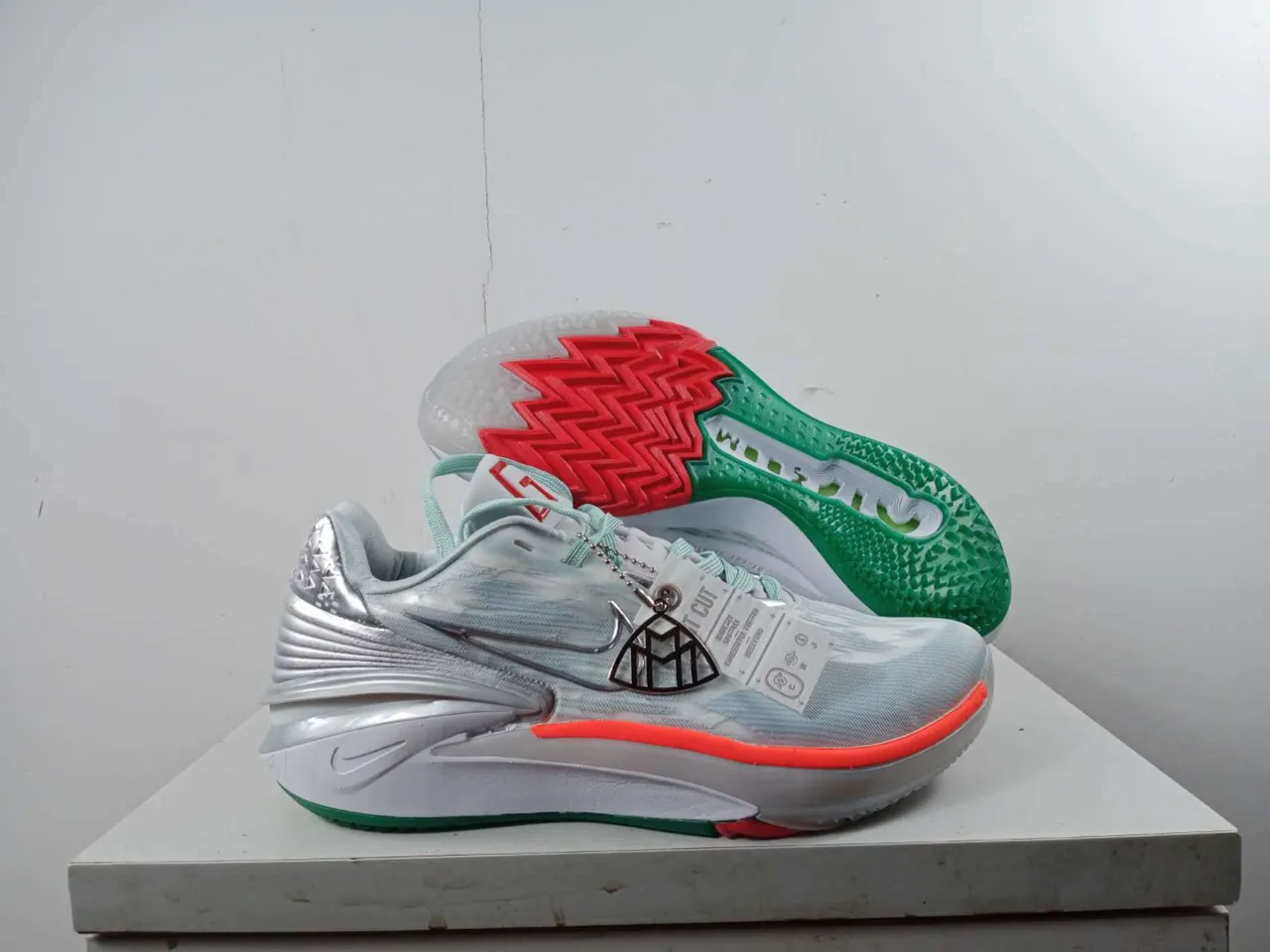 Nike GT Cut 2 Silver Gray Orange Basketball Shoes 4