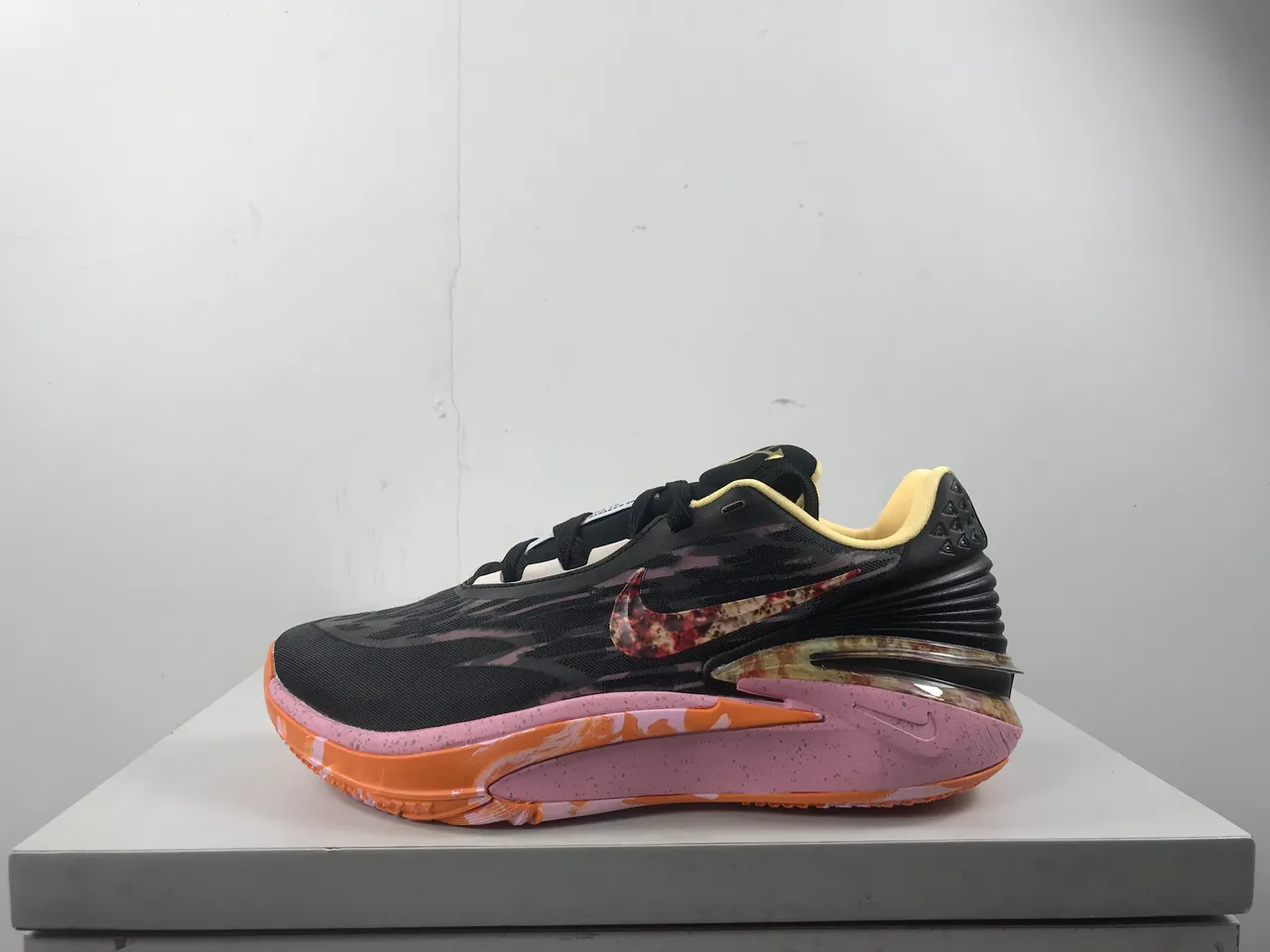 Nike GT Cut Black Camo Pink Orange Basketball Shoes 4