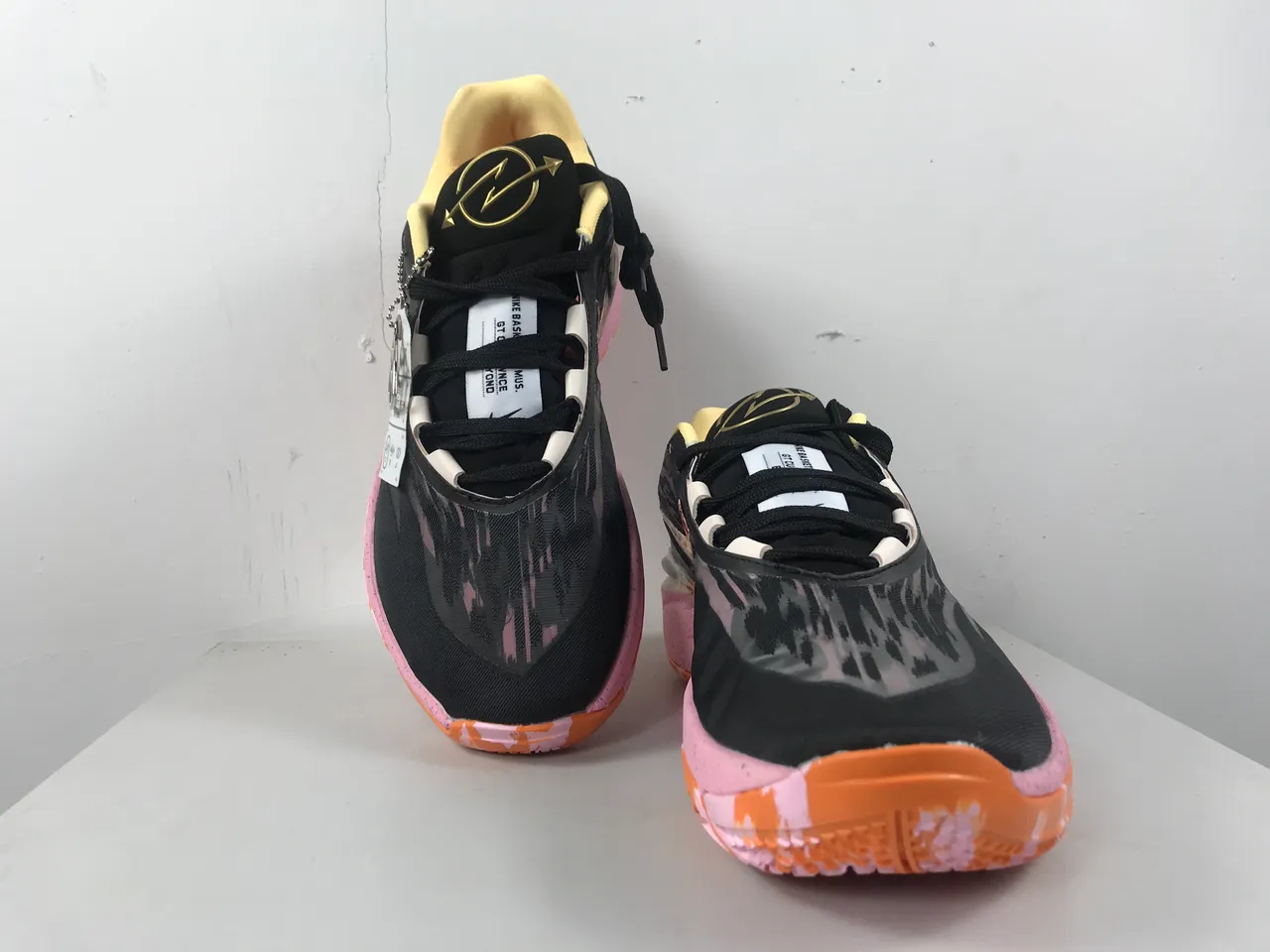 Nike GT Cut Black Camo Pink Orange Basketball Shoes 5