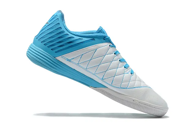 Nike Hyperfuse Sapatos de fútbol indoor Azul Branco Estilo Cage Upper Sintético Tapa de dedo acolchado Indoor 5