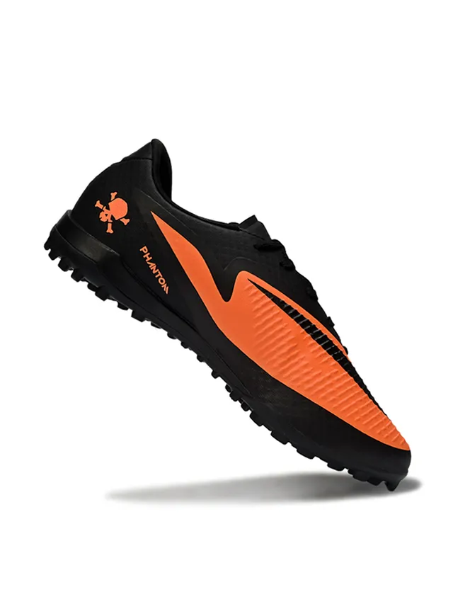 Nike Hypervenom Negro Naranja Low-Cut Sintético Texturizado Superior Césped Zapatos de Fútbol 2