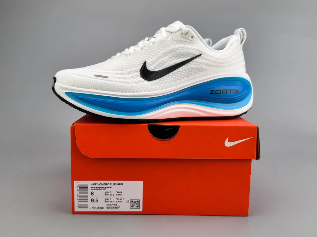 Nike Invincible Run Blanc Bleu Empeigne en Tricot Engineered Longueur complète ZoomX Semelle intermédiaire Chaussures de course 5