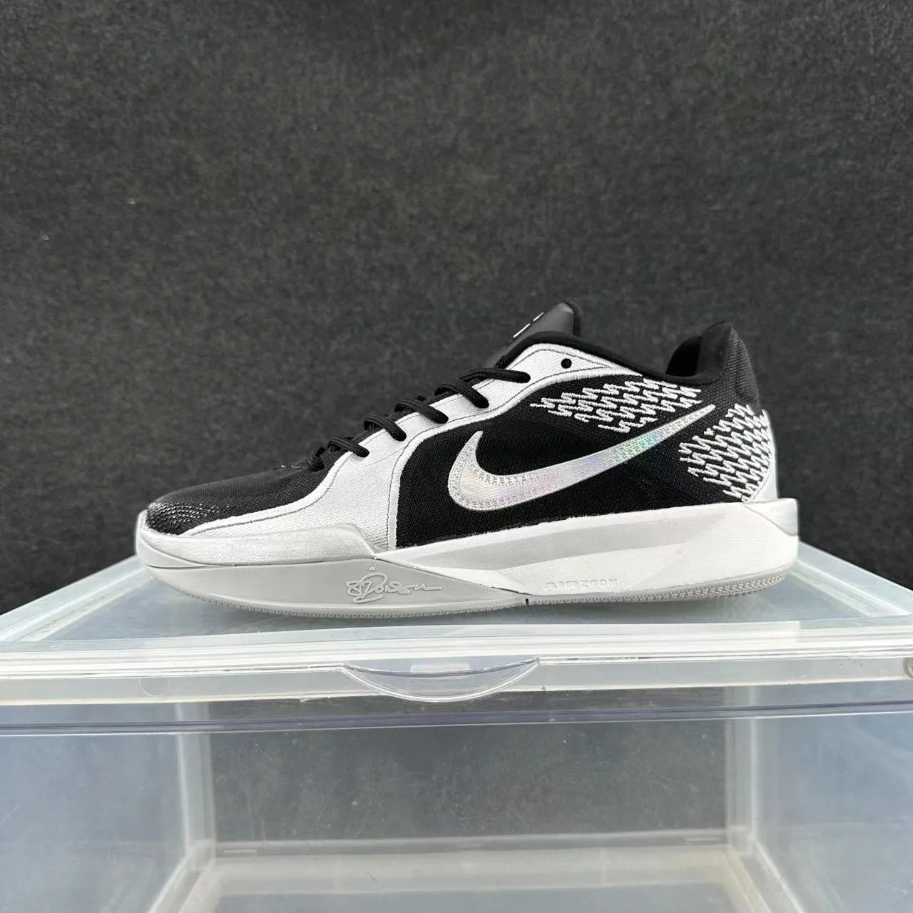 Nike Kobe 5 Protro Black Silver Low-Top Tige Maille-Synthétique Híbride Supérieure Chaussures de Basketball 2