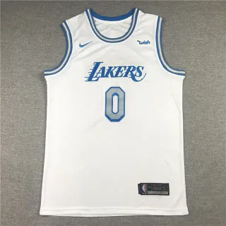 Nike Lakers City Edition White Blue Trim Basketball Jersey
