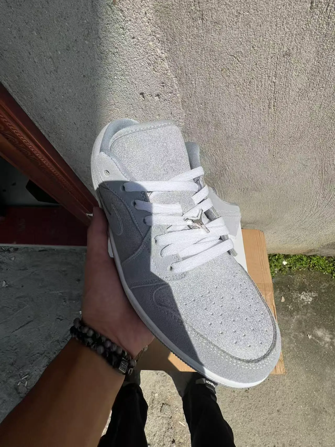 Nike Lifestyle Sneaker Light Gray Iridescent Suede Cupsole Sneakers 2