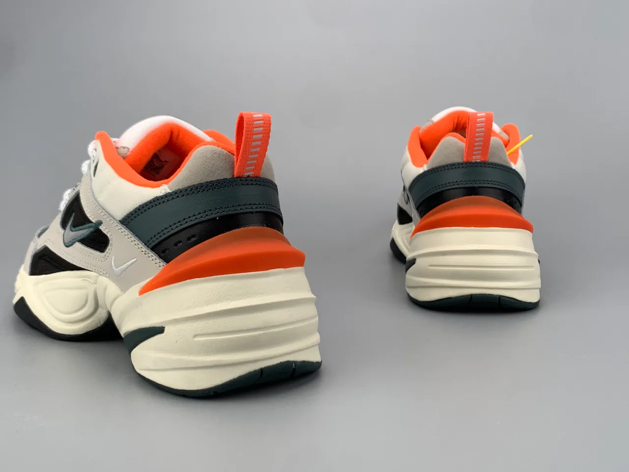 Nike M2K Tekno Beige Black Orange Chunky Sneakers 6