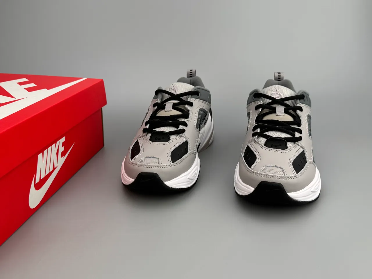 Nike M2K Tekno Gray Black White Chunky Sneakers 2