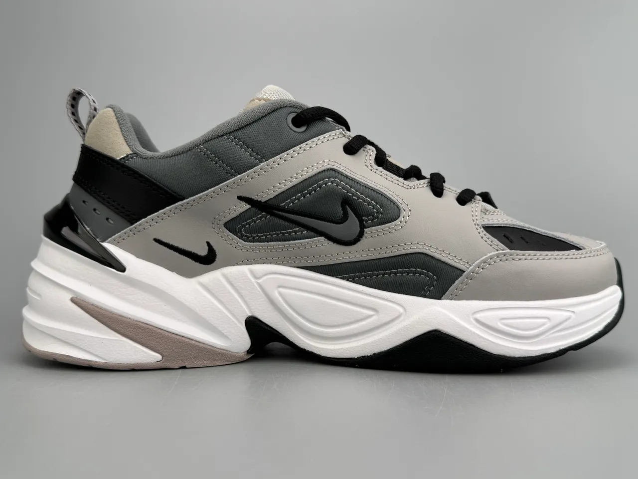 Nike M2K Tekno Gray Black White Chunky Sneakers 10
