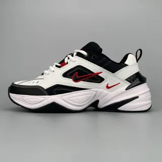 Nike M2K Tekno أبيض أسود أحمر حذاء رياضي كثيف