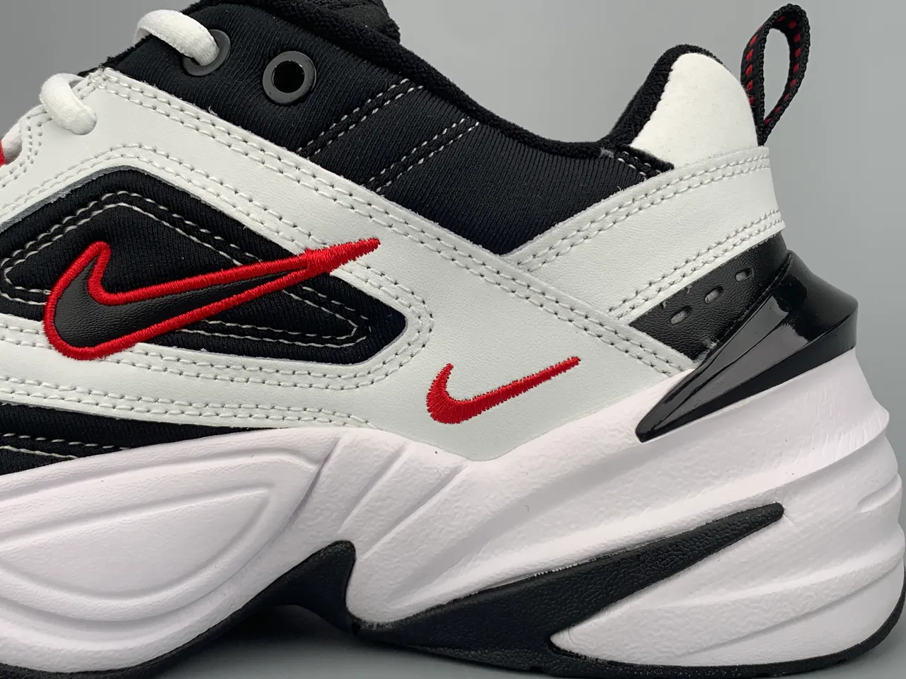 Nike M2K Tekno White Black Red Chunky Sneakers 5
